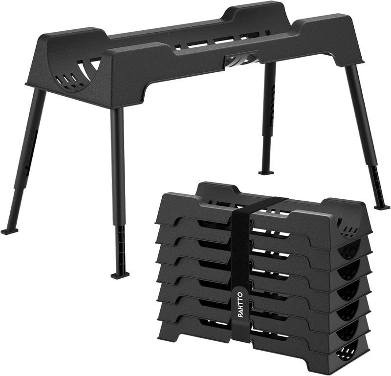 PAHTTO RV Sewer Hose Support, 15FT Heavy-Duty Camper Waste Hose Holder with 7 Foldable Sections, Adjustable & Stable Waste Drainage Support with Strap, Stackable & Weather-Resistant (Patent Pending) - Image 1